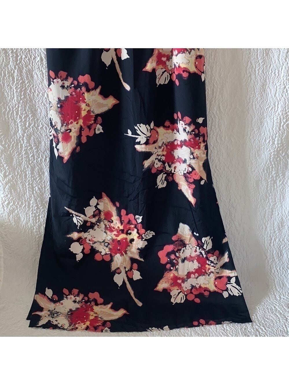 Ann Taylor Split-Neck Floral Sleeveless Maxi Dress - Picture 8 of 12